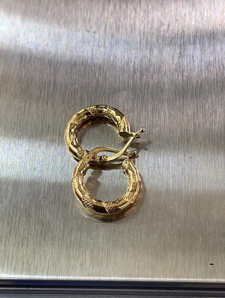 Gold hoop earrings