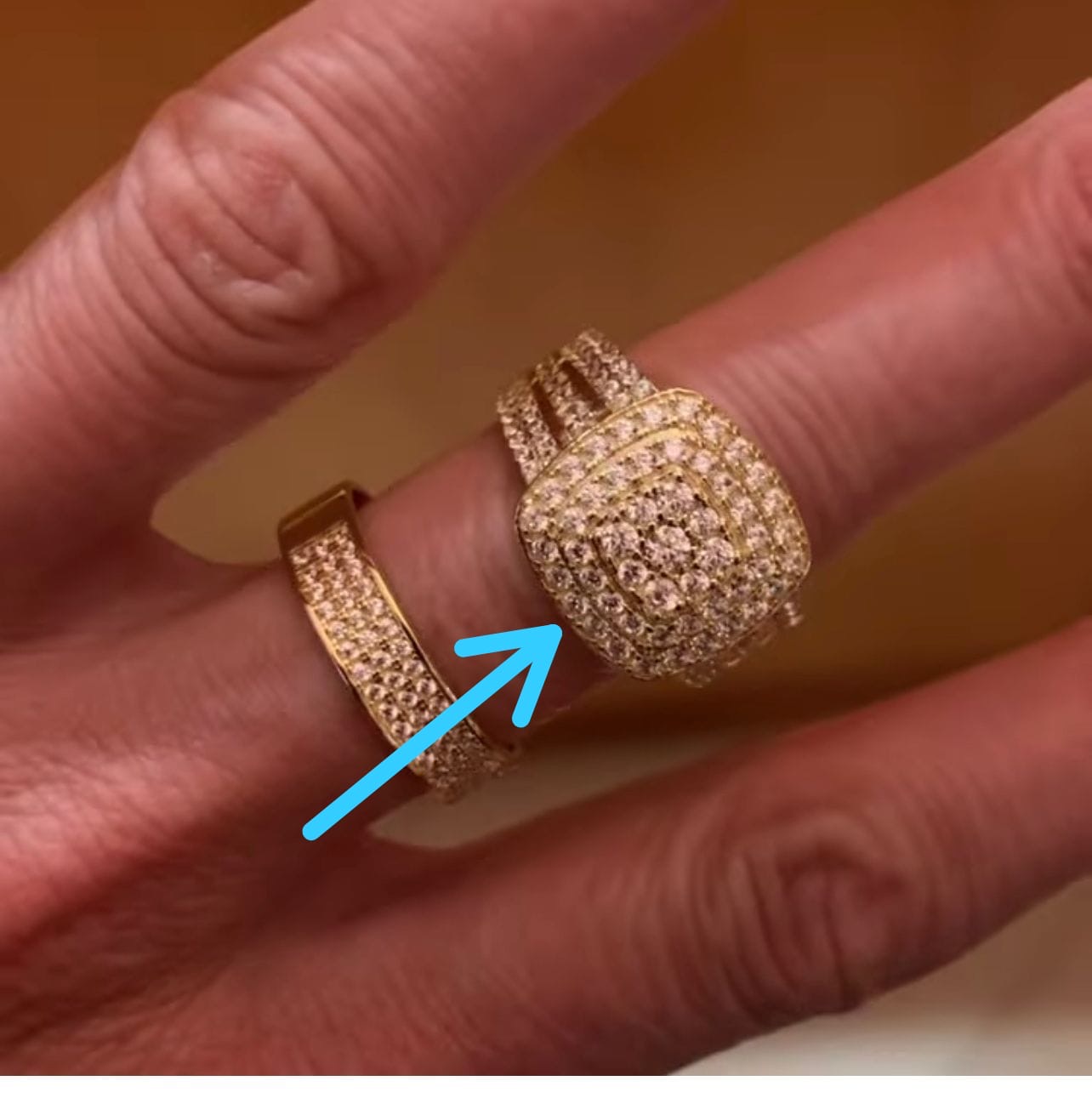 Gold statement ring